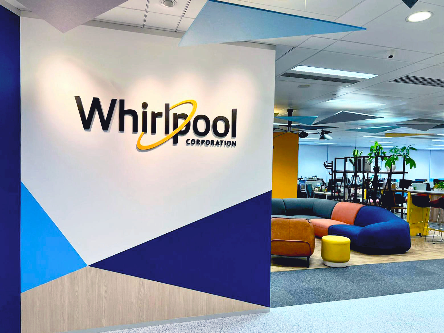 interior image of the Sales Office with Whirlpool logo on the wall